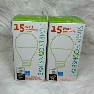 15W A19 LED Lamp 2-Pack - White